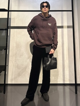 「アイテム（財布）」を使った、IBUKIさん（メンズ・182cm）の冬コーディネート