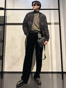 「アイテム（財布）」を使った、IBUKIさん（メンズ・182cm）の秋コーディネート