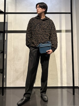 「アイテム（チノパンツ）」を使った、IBUKIさん（メンズ・182cm）の秋コーディネート