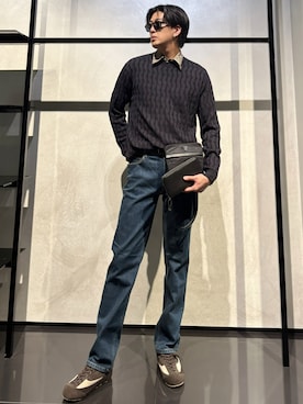 「アイテム（財布）」を使った、IBUKIさん（メンズ・182cm）の秋コーディネート