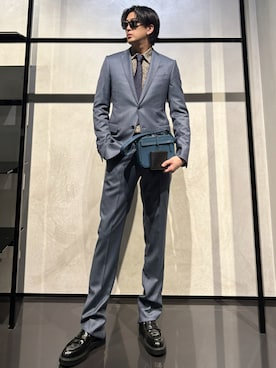 「アイテム（フォーマルスーツ/小物）」を使った、IBUKIさん（メンズ・182cm）の秋コーディネート