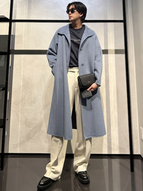 セール】【エンポリオ アルマーニ】モックネックコート ウール混紡