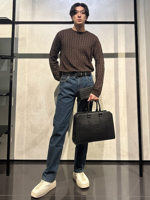 ✨新品未使用✨エンポリオアルマーニ✨ロングレザーウォレット　ブルー エンポリオ アルマーニ EMPORIO ARMANI 二つ折り財布 イーグル