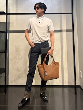 「アイテム（財布）」を使った、IBUKIさん（メンズ・182cm）の夏コーディネート