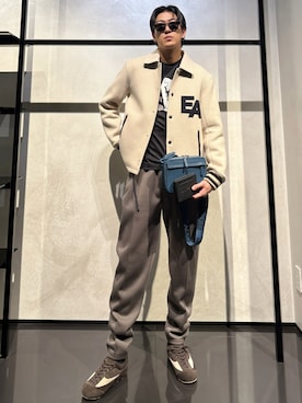 「アイテム（財布）」を使った、IBUKIさん（メンズ・182cm）の秋コーディネート