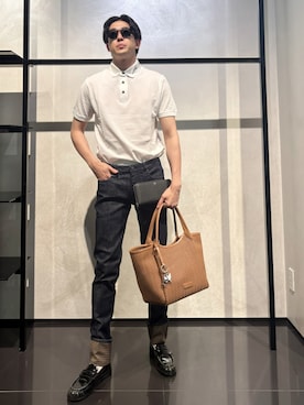 「アイテム（財布）」を使った、IBUKIさん（メンズ・182cm）の夏コーディネート