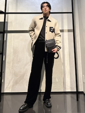 「アイテム（財布）」を使った、IBUKIさん（メンズ・182cm）の秋コーディネート