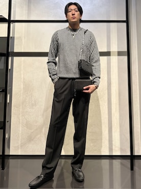 「アイテム（アクセサリー）」を使った、IBUKIさん（メンズ・182cm）の秋コーディネート