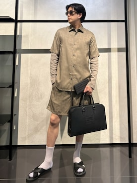 「アイテム（サンダル）」を使った、IBUKIさん（メンズ・182cm）の夏コーディネート