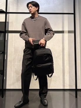 「アイテム（バックパック/リュック）」を使った、IBUKIさん（メンズ・182cm）の秋コーディネート