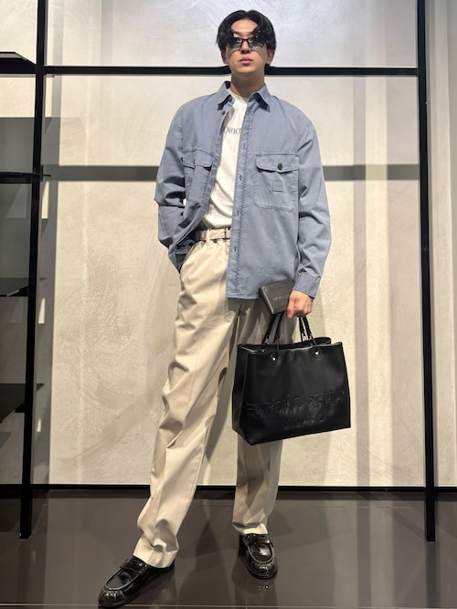 エンポリオ アルマーニ】MyEA ショッパー レザー 編み込みロゴ