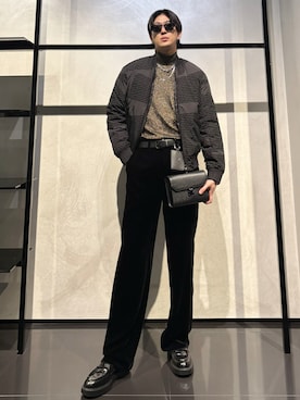 「アイテム（財布）」を使った、IBUKIさん（メンズ・182cm）の冬コーディネート