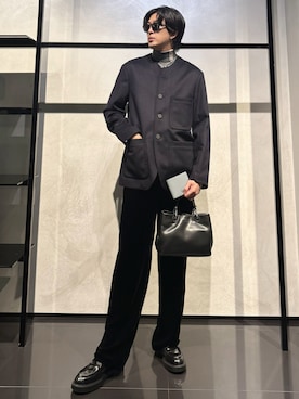 「アイテム（財布）」を使った、IBUKIさん（メンズ・182cm）の秋コーディネート
