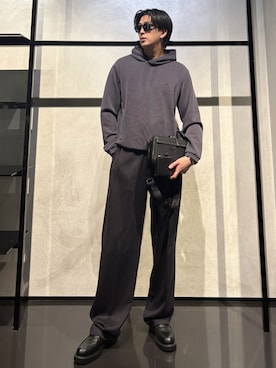 「アイテム（カードケース）」を使った、IBUKIさん（メンズ・182cm）の冬コーディネート