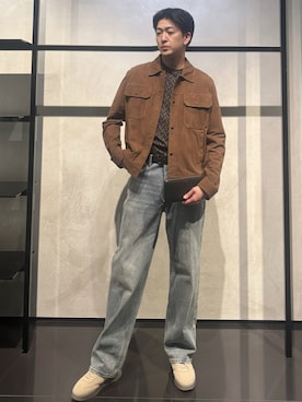 「アイテム（財布）」を使った、IBUKIさん（メンズ・182cm）の春コーディネート