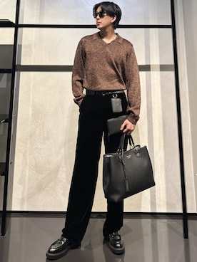 「アイテム（財布）」を使った、IBUKIさん（メンズ・182cm）の秋コーディネート