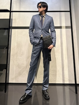 「アイテム（財布）」を使った、IBUKIさん（メンズ・182cm）の春コーディネート