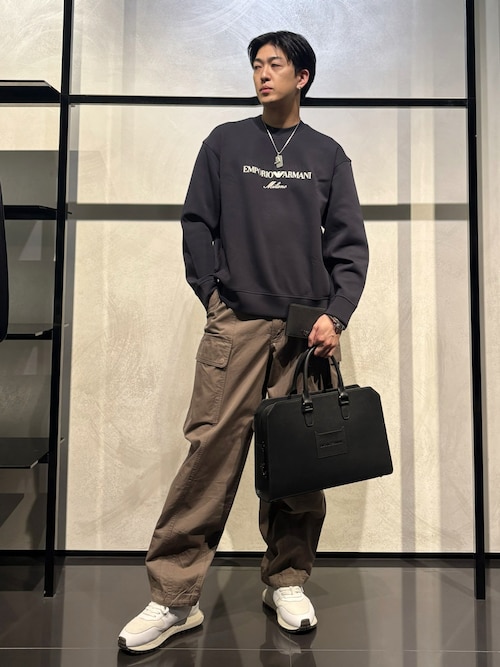 エンポリオ アルマーニ】ビジネスバッグ タンブルレザー