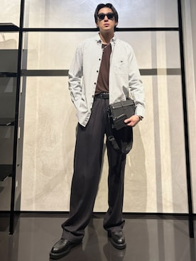 「アイテム（カードケース）」を使った、IBUKIさん（メンズ・182cm）の冬コーディネート