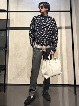 「アイテム（財布）」を使った、IBUKIさん（メンズ・182cm）の秋コーディネート