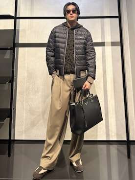 「アイテム（財布）」を使った、IBUKIさん（メンズ・182cm）の秋コーディネート