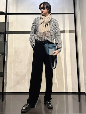 「アイテム（財布）」を使った、IBUKIさん（メンズ・182cm）の秋コーディネート