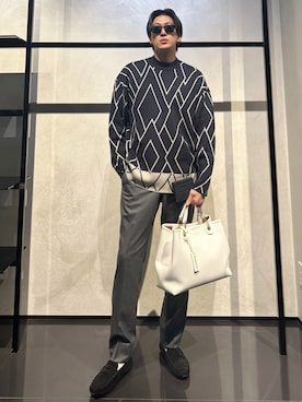 「アイテム（財布）」を使った、IBUKIさん（メンズ・182cm）の秋コーディネート