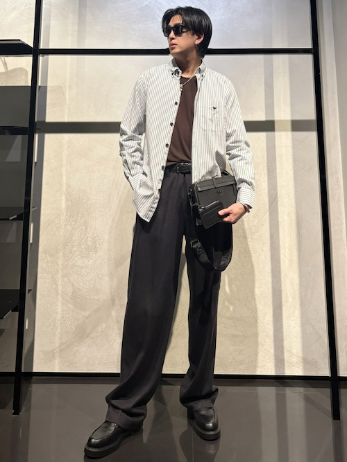 EMPORIO ARMANI スラックス 「エンポリオ アルマーニ」タック入り