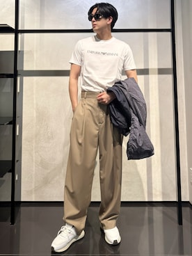 「アイテム（ナイロンジャケット）」を使った、IBUKIさん（メンズ・182cm）の秋コーディネート