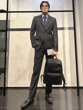 「アイテム（チノパンツ）」を使った、IBUKIさん（メンズ・182cm）の秋コーディネート