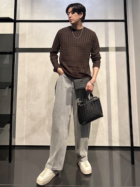 「アイテム（財布）」を使った、IBUKIさん（メンズ・182cm）の秋コーディネート