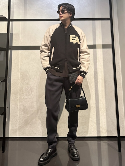 エンポリオ アルマーニ】ローファー ブラッシュドレザー製