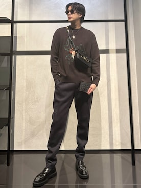 「アイテム（財布）」を使った、IBUKIさん（メンズ・182cm）の秋コーディネート