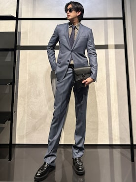 「アイテム（財布）」を使った、IBUKIさん（メンズ・182cm）の冬コーディネート