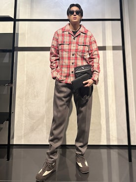 「アイテム（財布）」を使った、IBUKIさん（メンズ・182cm）の秋コーディネート