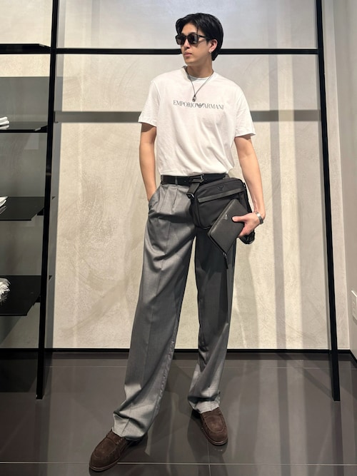 エンポリオ アルマーニ】ベルト レザー製 ロゴバックル（ベルト