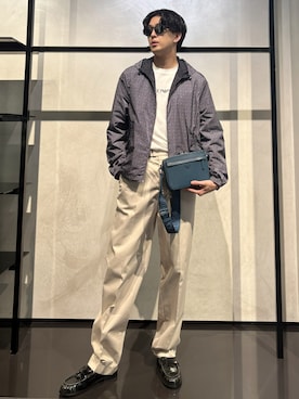 「アイテム（ナイロンジャケット）」を使った、IBUKIさん（メンズ・182cm）の秋コーディネート