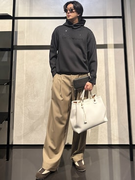 「アイテム（財布）」を使った、IBUKIさん（メンズ・182cm）の秋コーディネート