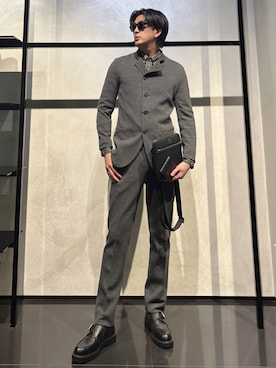 「アイテム（財布）」を使った、IBUKIさん（メンズ・182cm）の冬コーディネート