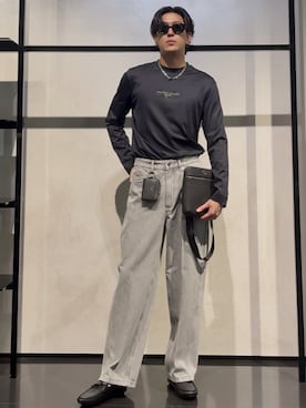 「アイテム（財布）」を使った、IBUKIさん（メンズ・182cm）の秋コーディネート