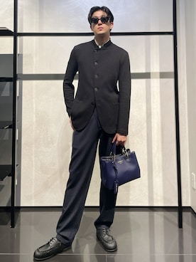 「アイテム（ハンドバッグ）」を使った、IBUKIさん（メンズ・182cm）の秋コーディネート