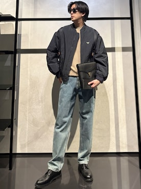 「アイテム（財布）」を使った、IBUKIさん（メンズ・182cm）の春コーディネート