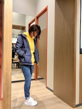 「AXSmiley」｜「アイテム（ブルゾン）」を使った、TANAYURIさん（レディース・166cm）の秋コーディネート