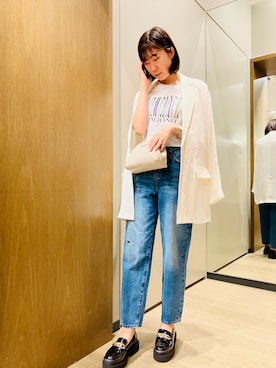 「ガールフレンドデニム」｜TANAYURIさん（レディース・166cm）の秋コーディネート