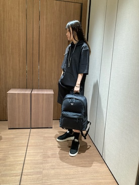 「アイテム（スウェット）」を使った、チさん（レディース・160cm）の夏コーディネート