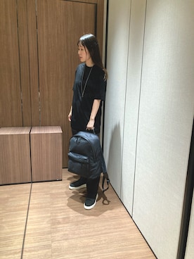 「アイテム（バックパック/リュック）」を使った、チさん（レディース・160cm）の夏コーディネート
