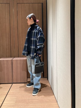 「ブルー×ブラック」｜チさん（レディース・160cm）の秋コーディネート