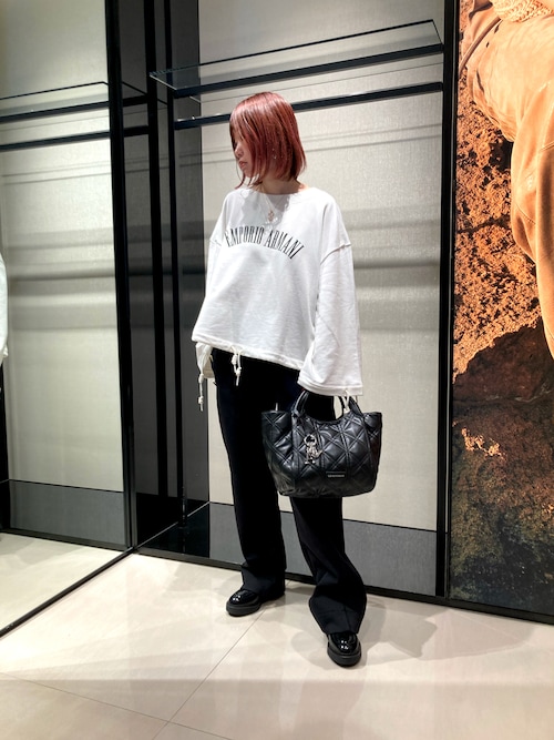 エンポリオ アルマーニ】トートバッグ キルトナッパレザーエフェクト