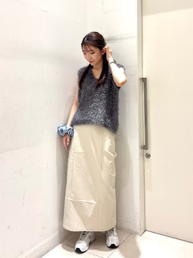 「アイテム（ベスト）」を使った、sakiさん（レディース・166cm）の夏コーディネート