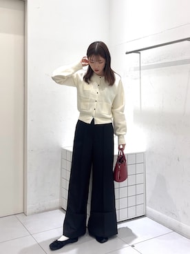 「アイテム（バレエシューズ）」を使った、sakiさん（レディース・166cm）の秋コーディネート